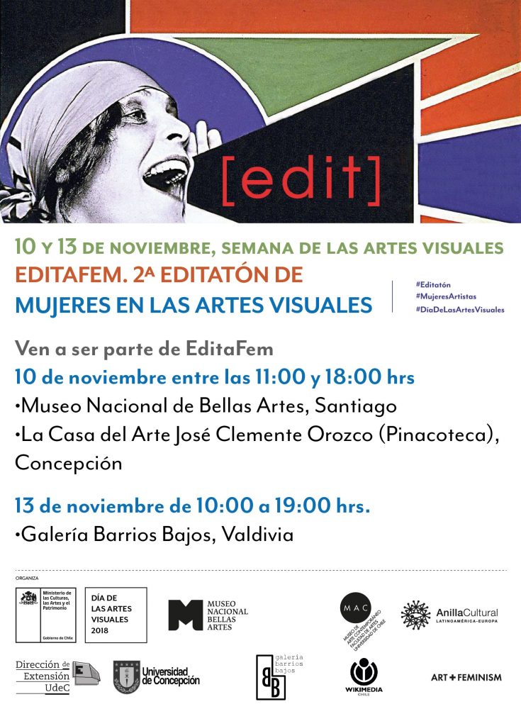 Invitación A La 2da Editatón De Mujeres Artistas Visuales Editafem Wikimedia Chile 6560